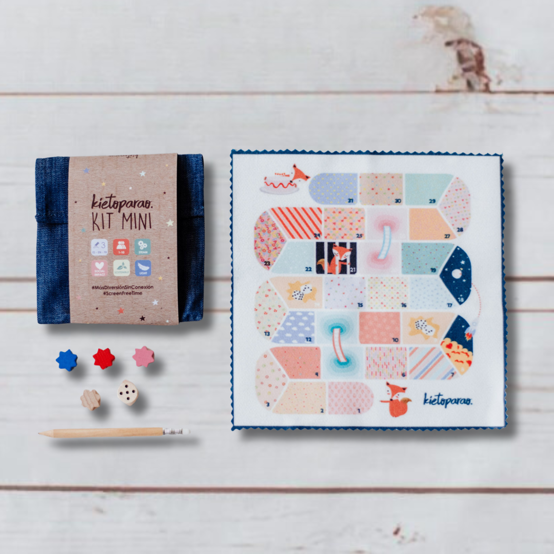 COMBO MINI de Regalo Kietoparao Mini Cubos + Mini Oca + Mini Parchís +Mini Sticks + Mini Tangram + Mini Baranja 123 - Kietoparao México